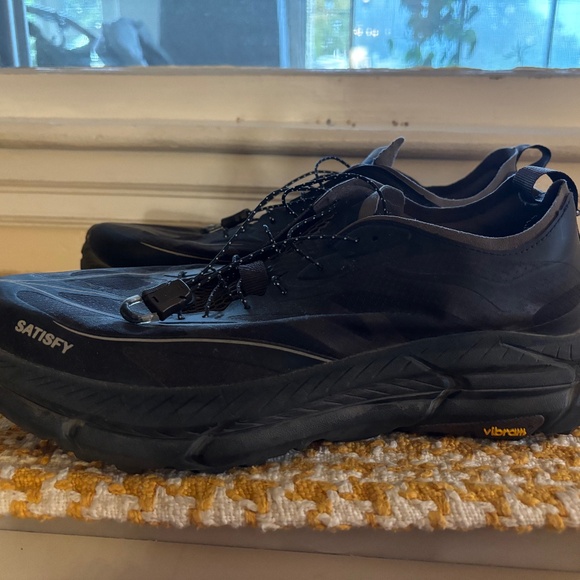HOKA x Satisfy - Mafate Speed 4 Lite STSFY Coffee Running Shoes, Size 10.5 - Picture 1 of 5